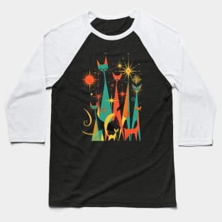 Mid-Century Modern CAT Frames Baseball T-Shirt